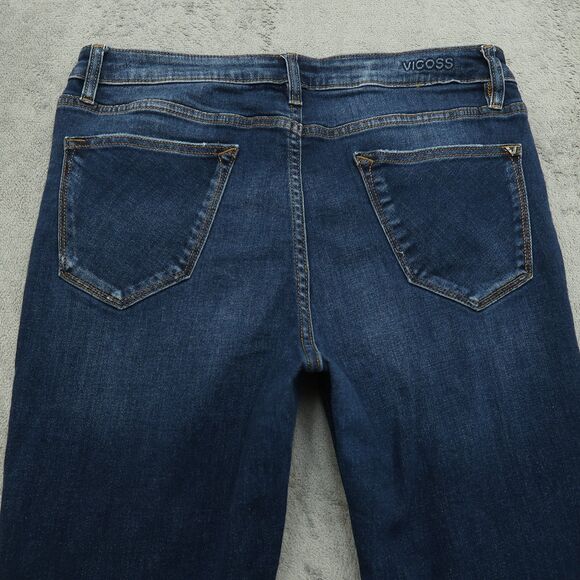 VIGOSS Jeans Women's 31 Mid-Rise Thompson Tomboy Skinny 28" Inseam Distressed - Picture 14 of 16